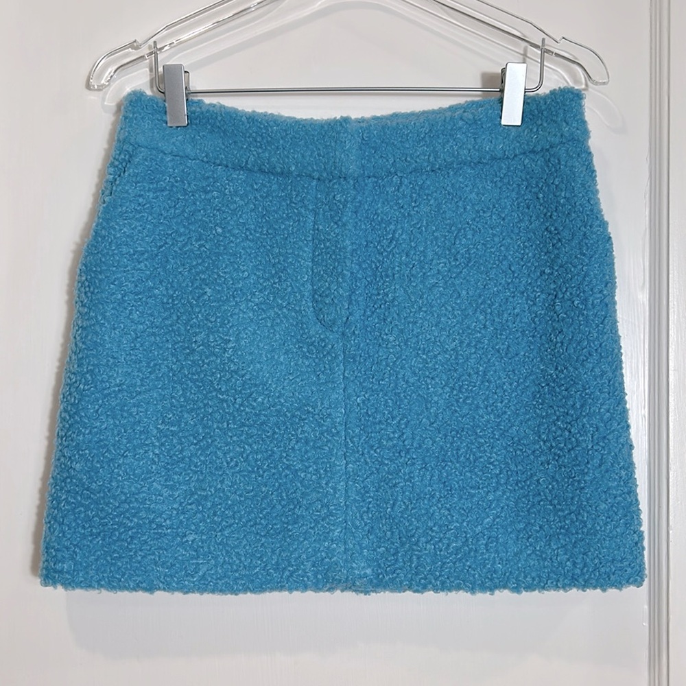 NWT TOPSHOP Boucle Mini Skirt Blue US 6